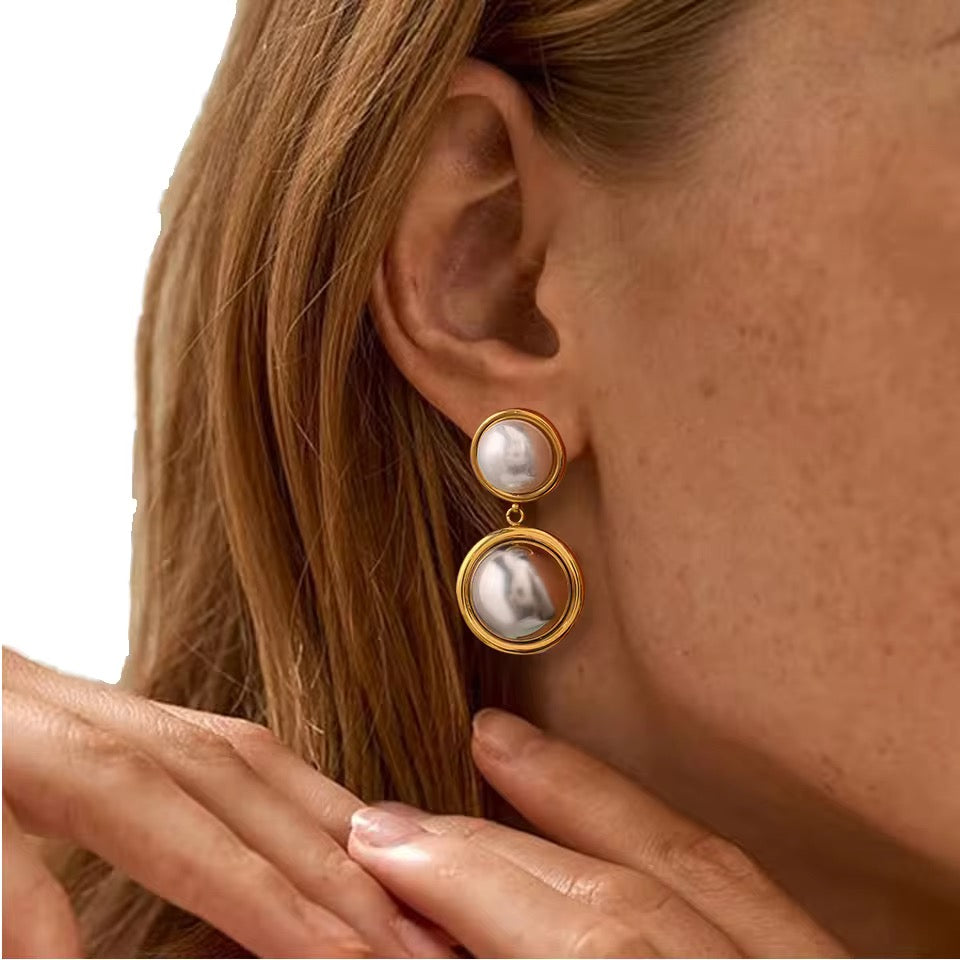 Gold Plated Stainless Steel Earrings - Hoop