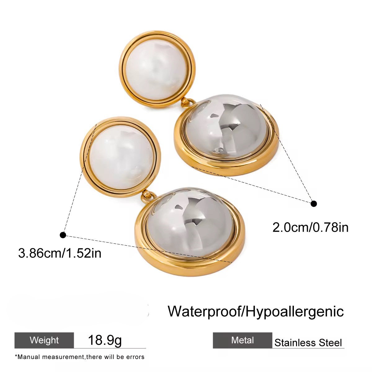 Gold Plated Stainless Steel Earrings - Hoop