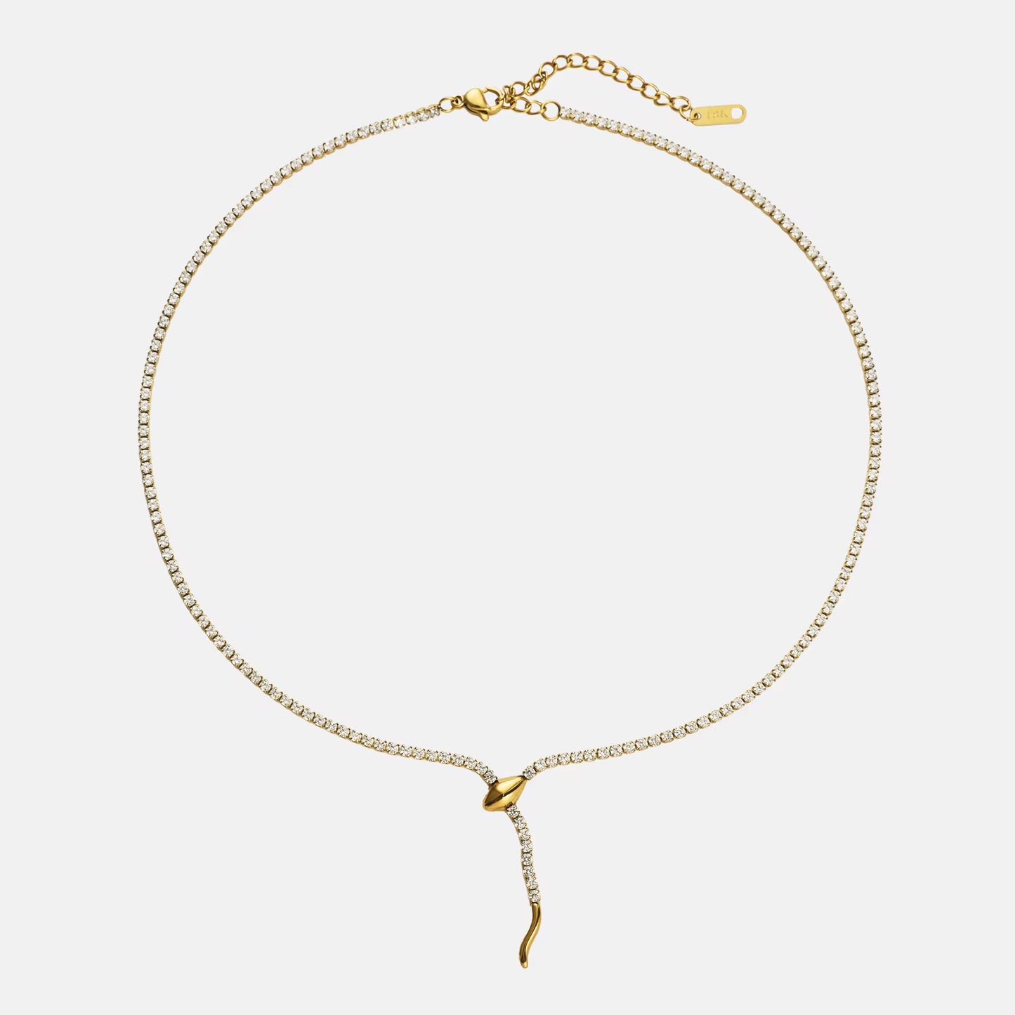 Gold Plated Stainless Steel Necklace - Snake