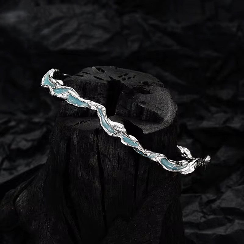 Sterling Silver Mint Blue Bracelet - Ice Lake