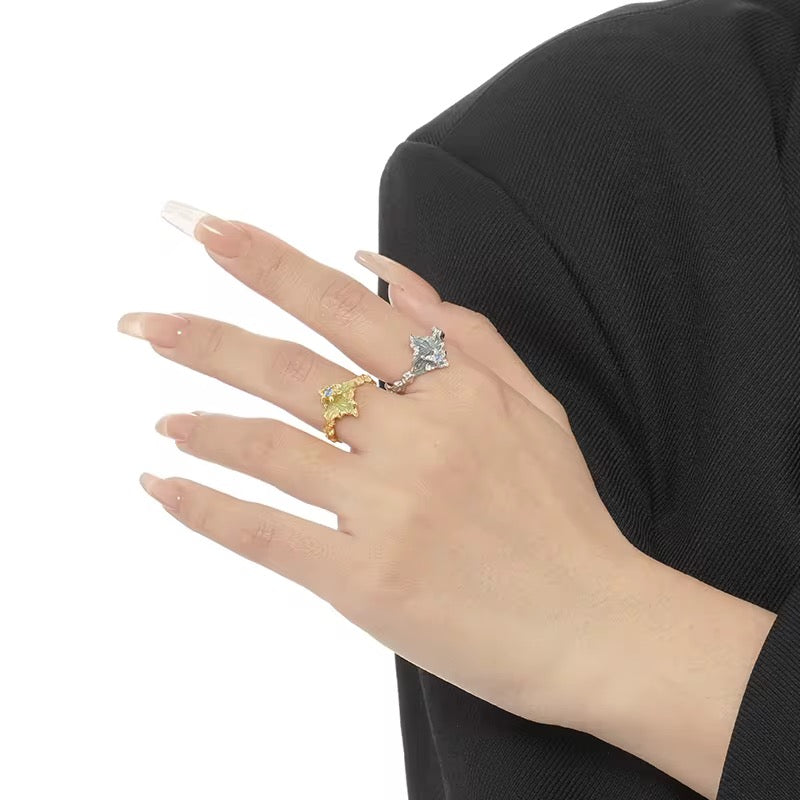 Gold Plated Silver Ring - Drip Glaze