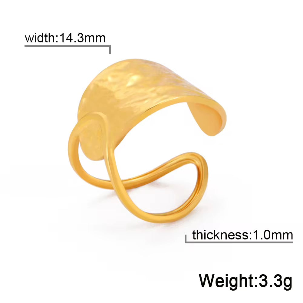Gold Plated Stainless Steel Ring - Genial
