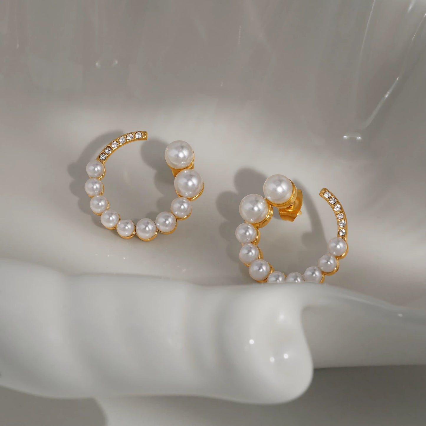 Gold Plated Stainless Steel Earrings - Hoop