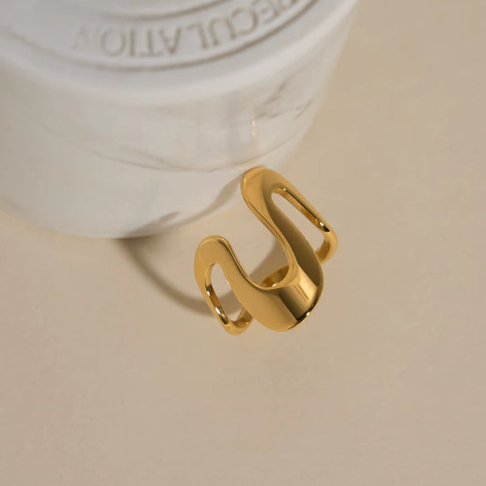 Gold Plated Stainless Steel Ring - Ballet