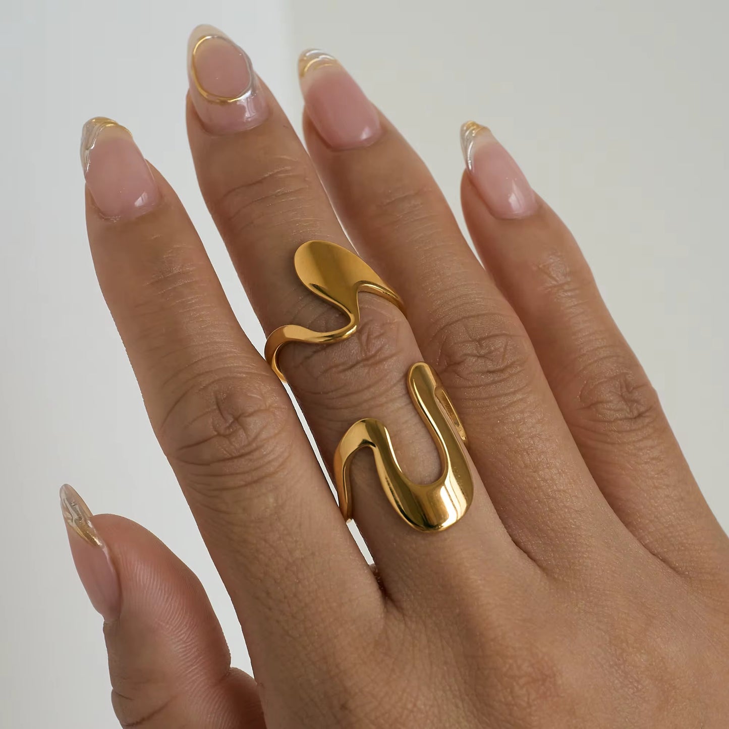 Gold Plated Stainless Steel Ring - Ballet