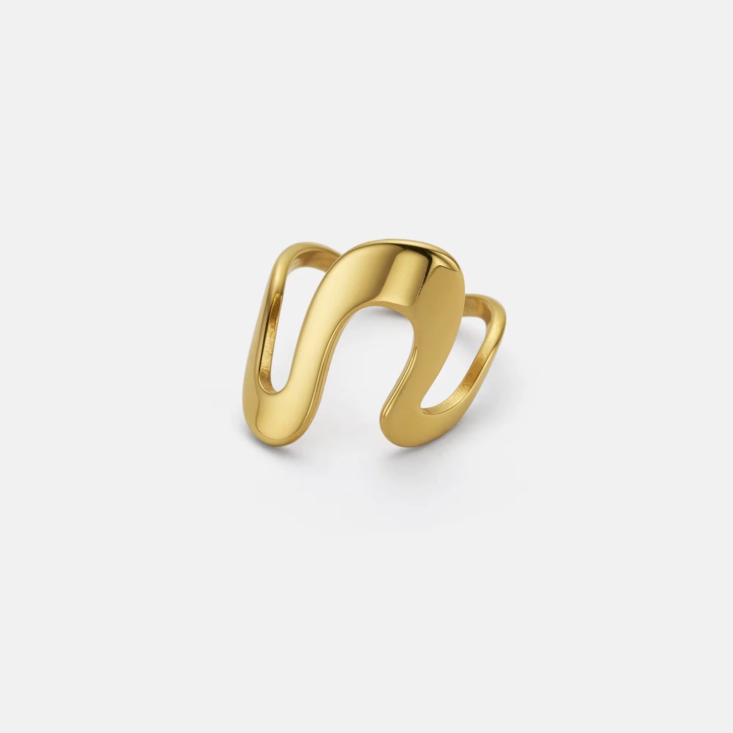 Gold Plated Stainless Steel Ring - Ballet