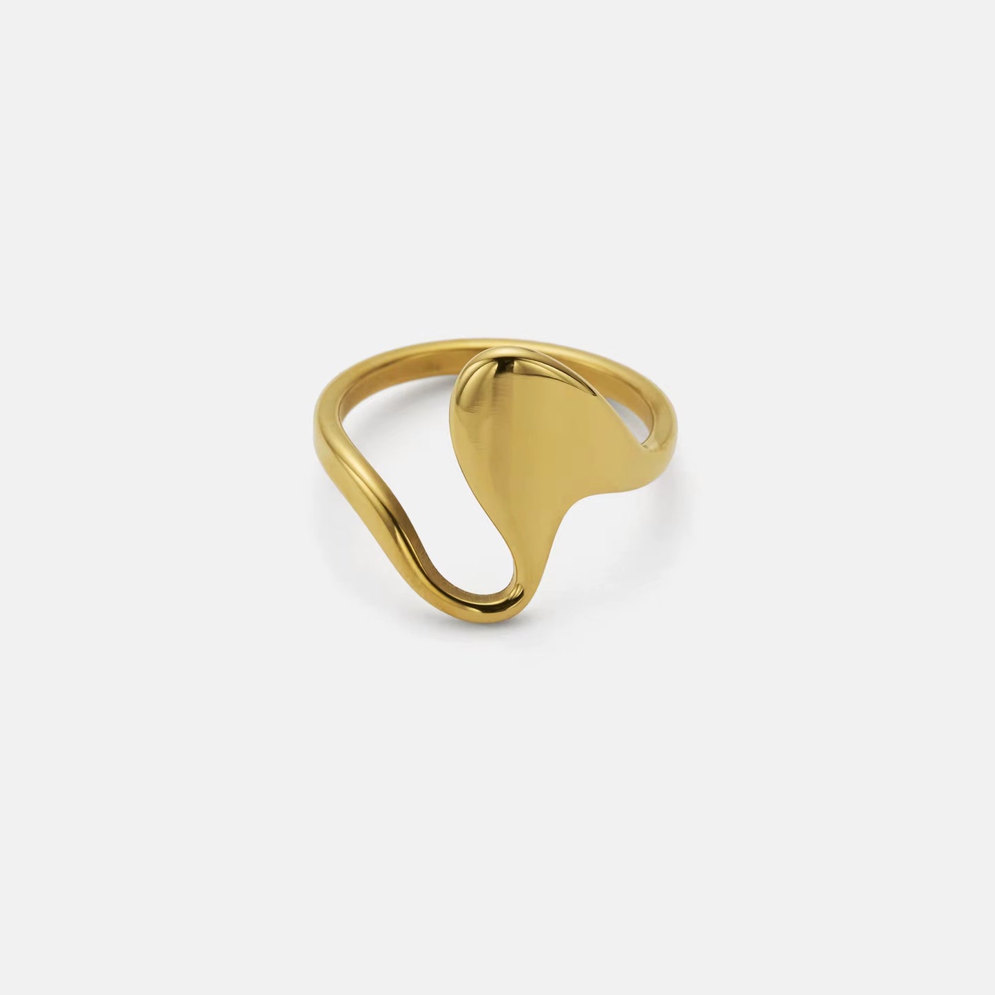 Gold Plated Stainless Steel Ring - Signature