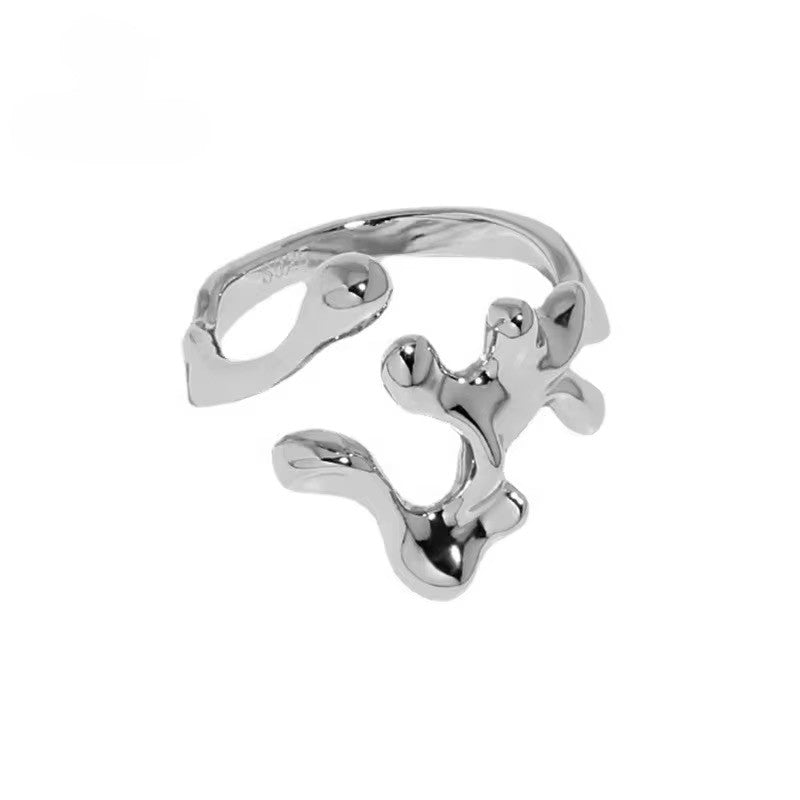 Sterling Silber Ring - Lava