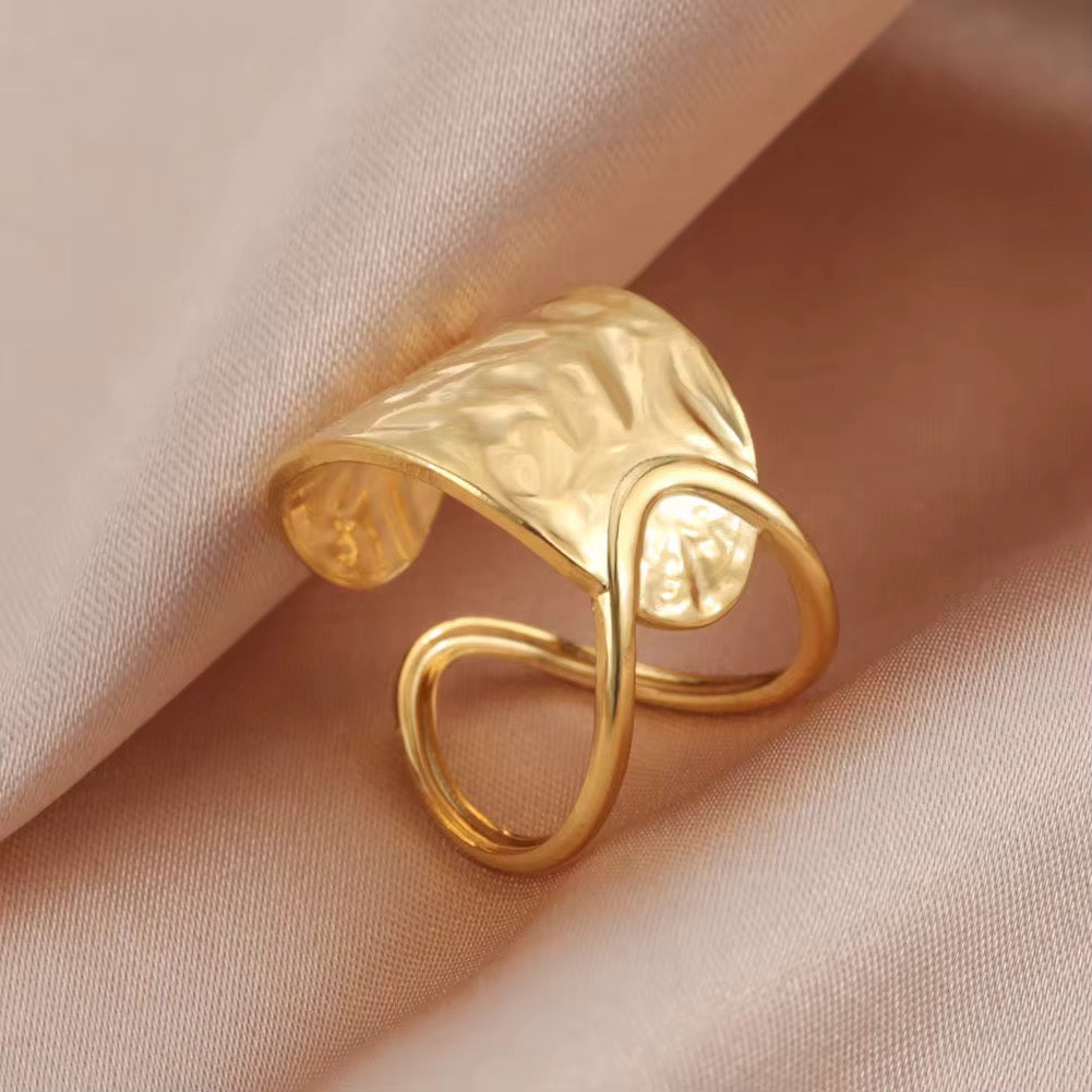 Gold Plated Stainless Steel Ring -  Genial