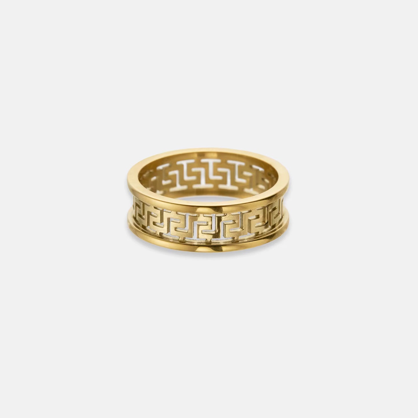 Gold Plated Stainless Steel Ring - Dancer