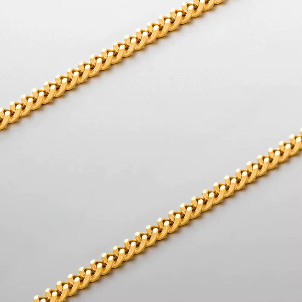 Gold Plated Stainless Steel Necklace - Collarbone