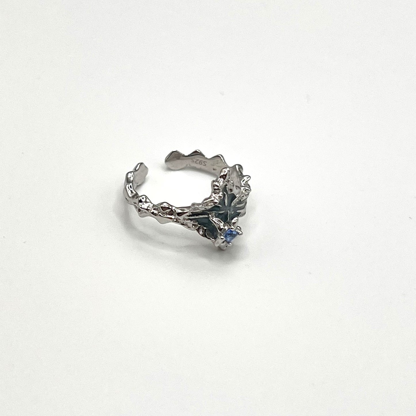 Gold Plated Silver Ring with Drip Glaze Design