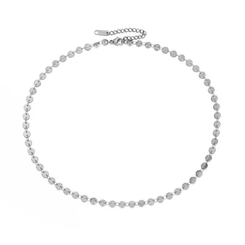 Zarte Choker-Halskette aus vergoldetem Edelstahl